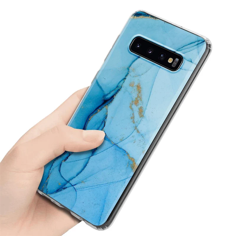 Cadorabo Hülle kompatibel mit Samsung Galaxy S10 PLUS Schutzhülle aus TPU Silikon mit Muster Mosaik
