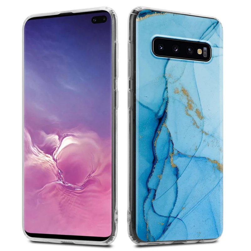 Cadorabo Hülle kompatibel mit Samsung Galaxy S10 PLUS Schutzhülle aus TPU Silikon mit Muster Mosaik