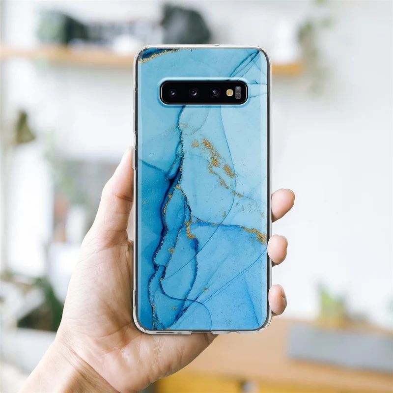 Cadorabo Hülle kompatibel mit Samsung Galaxy S10 PLUS Schutzhülle aus TPU Silikon mit Muster Mosaik