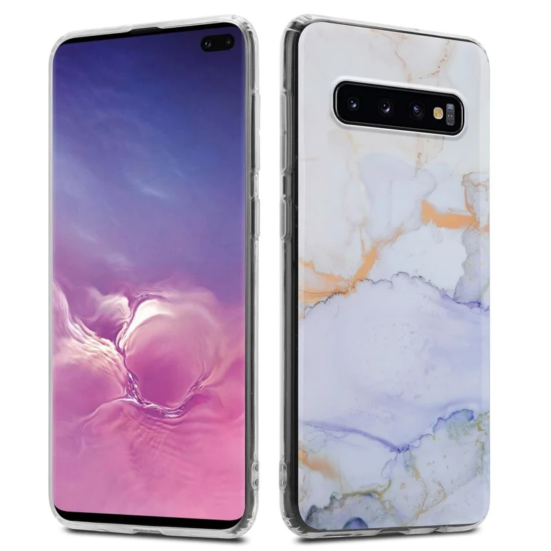 Cadorabo Hülle kompatibel mit Samsung Galaxy S10 PLUS Schutzhülle aus TPU Silikon mit Muster Mosaik