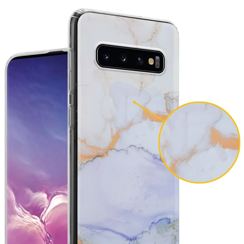 Cadorabo Hülle kompatibel mit Samsung Galaxy S10 PLUS Schutzhülle aus TPU Silikon mit Muster Mosaik