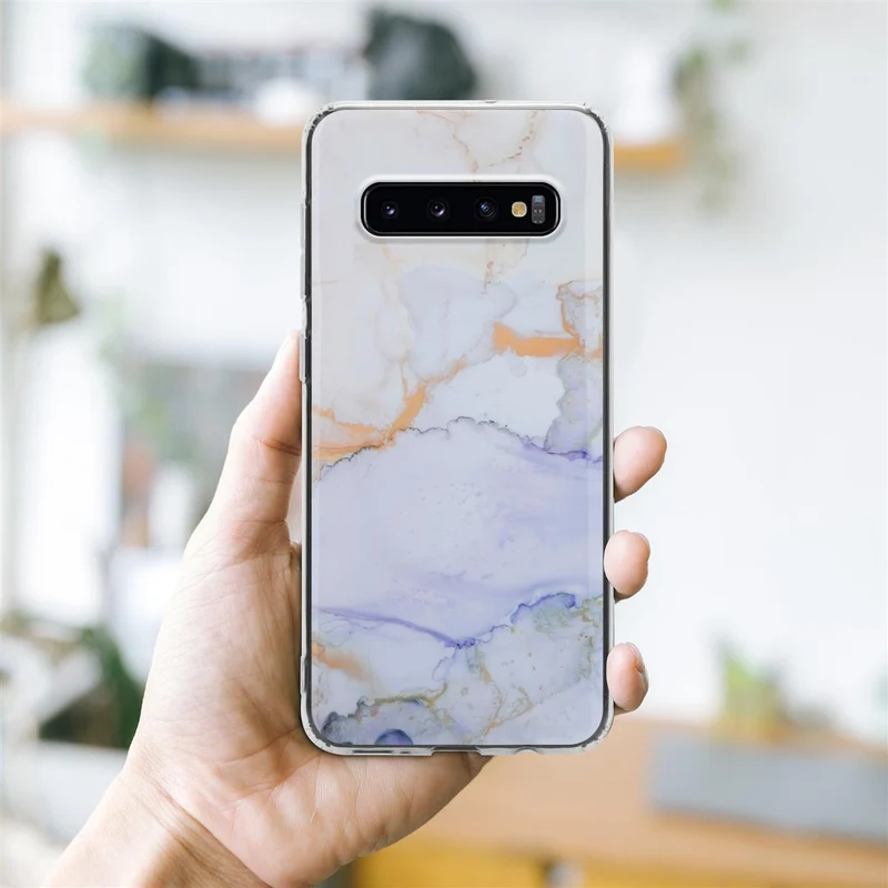 Cadorabo Hülle kompatibel mit Samsung Galaxy S10 PLUS Schutzhülle aus TPU Silikon mit Muster Mosaik