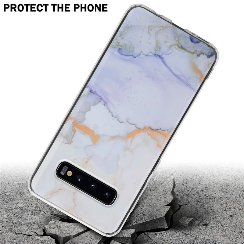 Cadorabo Hülle kompatibel mit Samsung Galaxy S10 PLUS Schutzhülle aus TPU Silikon mit Muster Mosaik