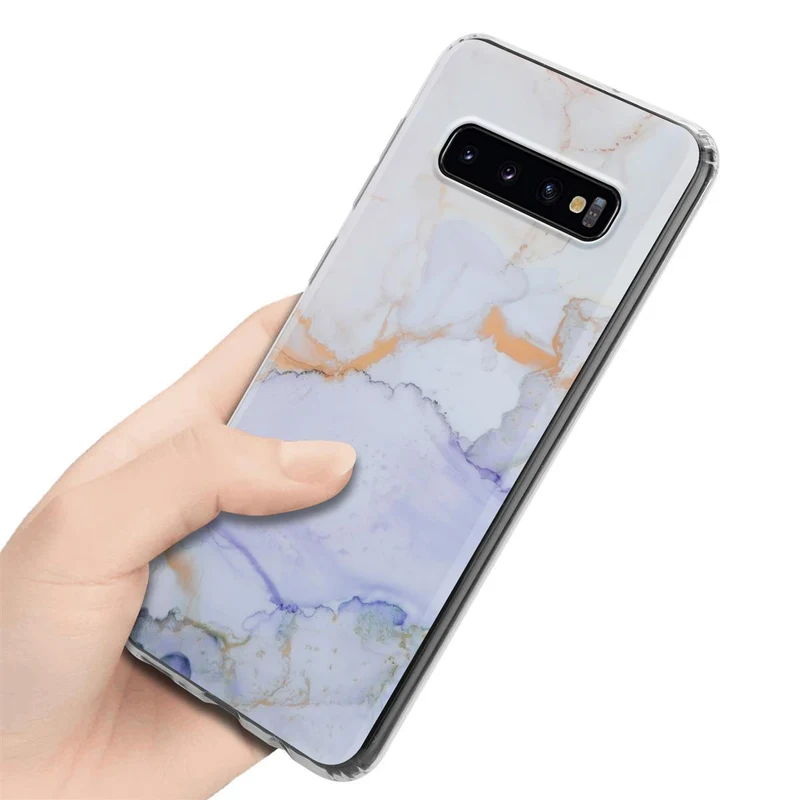 Cadorabo Hülle kompatibel mit Samsung Galaxy S10 PLUS Schutzhülle aus TPU Silikon mit Muster Mosaik