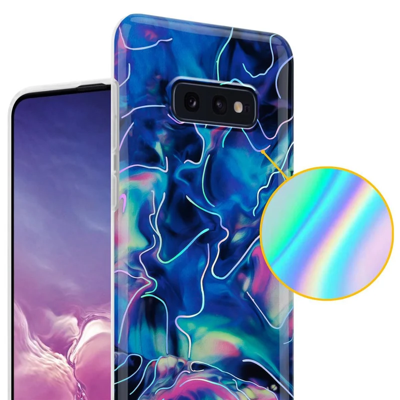 Cadorabo Hülle kompatibel mit Samsung Galaxy S10e Schutzhülle aus TPU Silikon mit Muster Mosaik