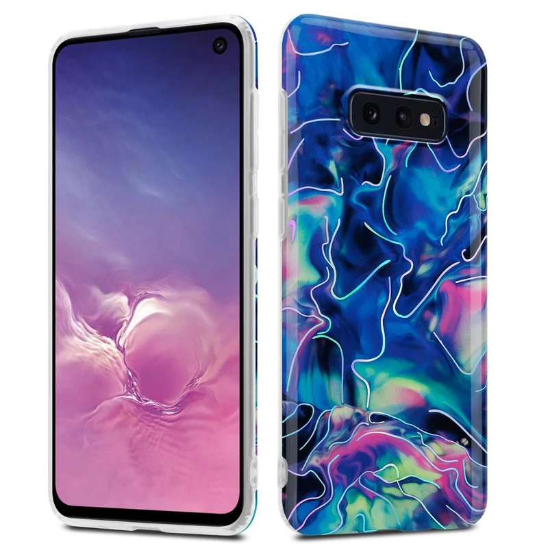 Cadorabo Hülle kompatibel mit Samsung Galaxy S10e Schutzhülle aus TPU Silikon mit Muster Mosaik