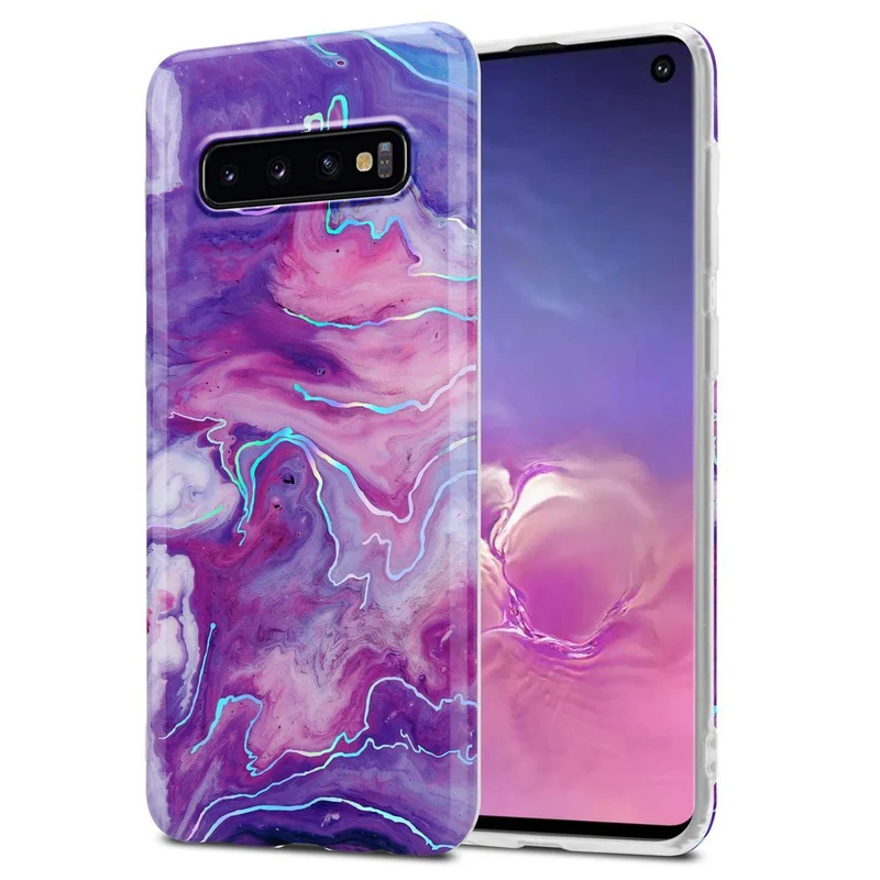 Cadorabo Hülle kompatibel mit Samsung Galaxy S10 4G Schutzhülle aus TPU Silikon mit Muster Mosaik
