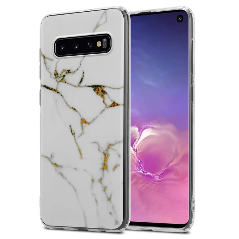 Cadorabo Hülle kompatibel mit Samsung Galaxy S10 4G Schutzhülle aus TPU Silikon mit Muster Mosaik