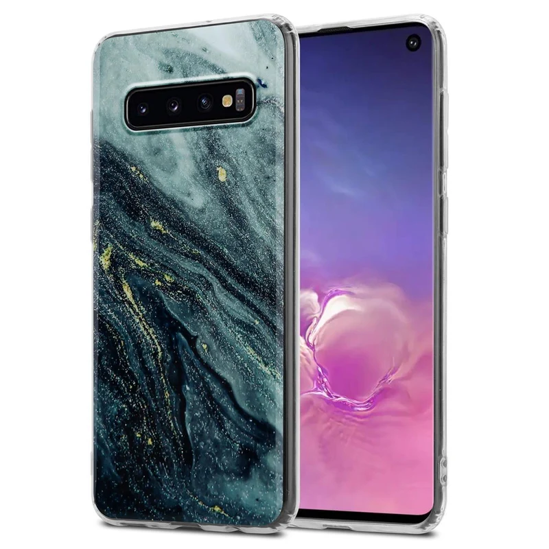 Cadorabo Hülle kompatibel mit Samsung Galaxy S10 4G Schutzhülle aus TPU Silikon mit Muster Mosaik