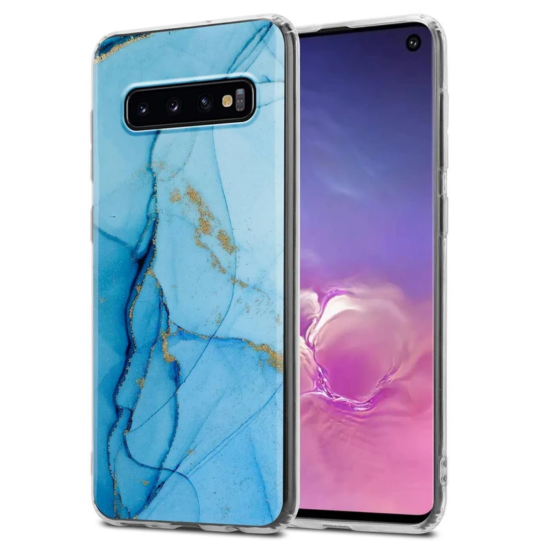 Cadorabo Hülle kompatibel mit Samsung Galaxy S10 4G Schutzhülle aus TPU Silikon mit Muster Mosaik