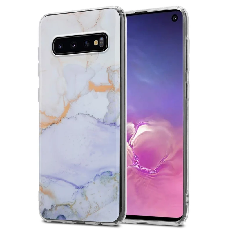 Cadorabo Hülle kompatibel mit Samsung Galaxy S10 4G Schutzhülle aus TPU Silikon mit Muster Mosaik