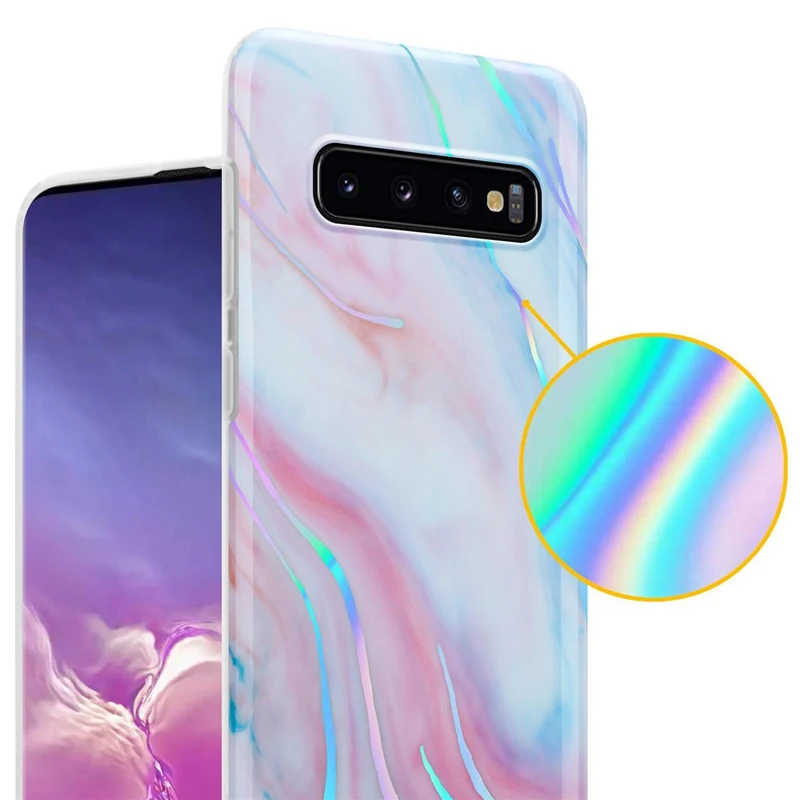 Cadorabo Hülle kompatibel mit Samsung Galaxy S10 4G Schutzhülle aus TPU Silikon mit Muster Mosaik