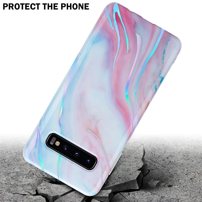 Cadorabo Hülle kompatibel mit Samsung Galaxy S10 4G Schutzhülle aus TPU Silikon mit Muster Mosaik
