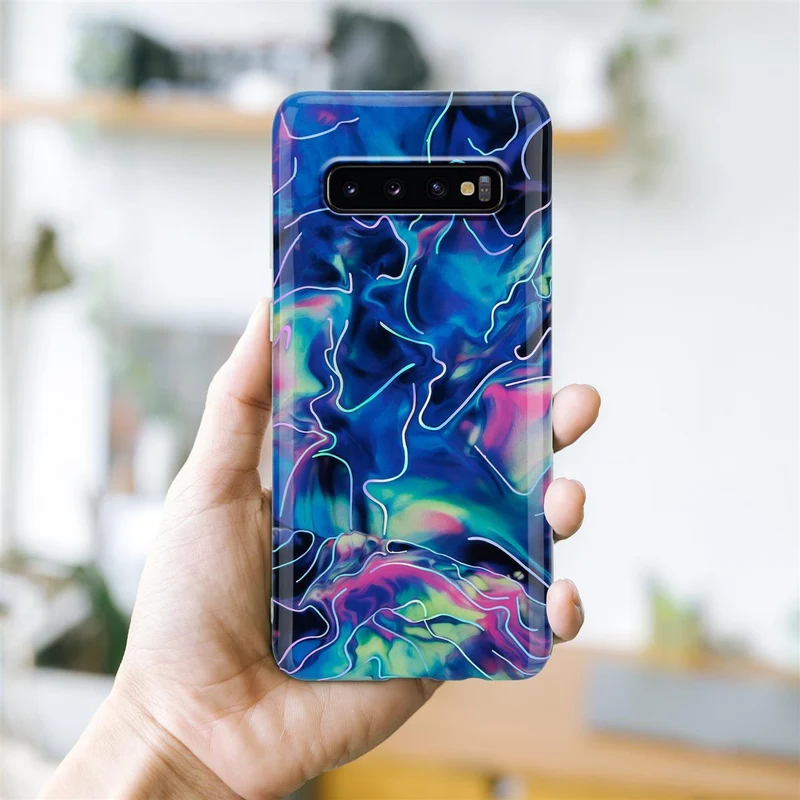 Cadorabo Hülle kompatibel mit Samsung Galaxy S10 4G Schutzhülle aus TPU Silikon mit Muster Mosaik