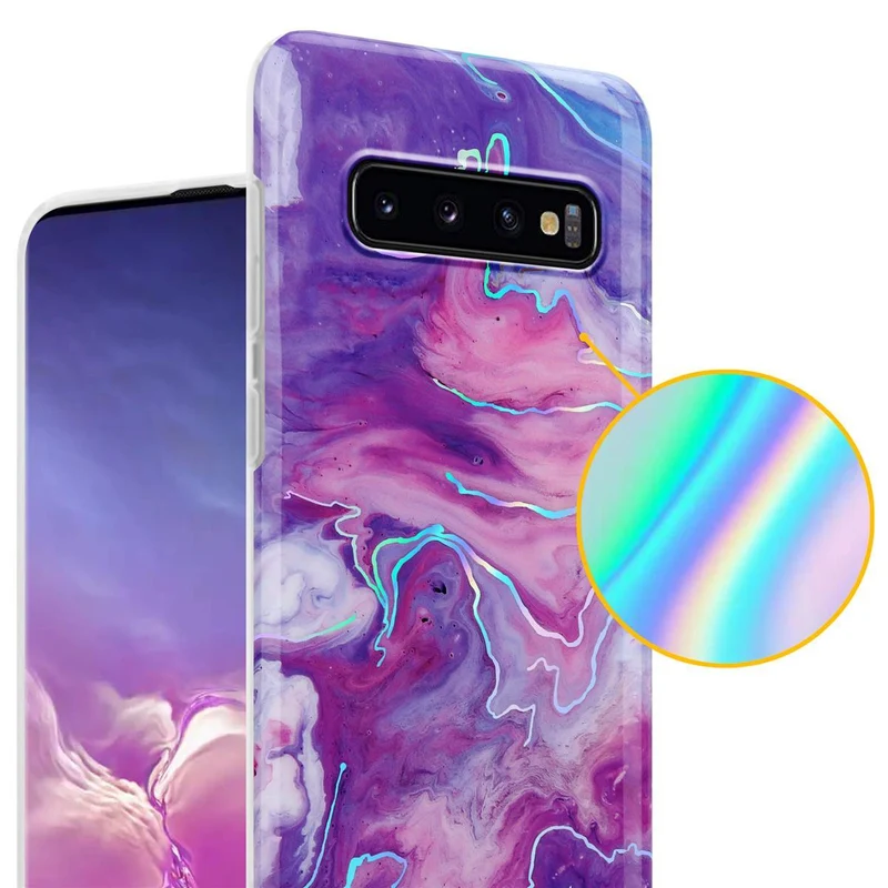 Cadorabo Hülle kompatibel mit Samsung Galaxy S10 4G Schutzhülle aus TPU Silikon mit Muster Mosaik