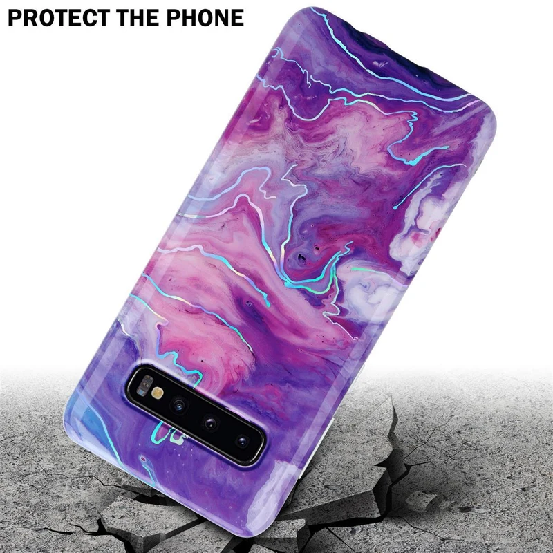 Cadorabo Hülle kompatibel mit Samsung Galaxy S10 4G Schutzhülle aus TPU Silikon mit Muster Mosaik