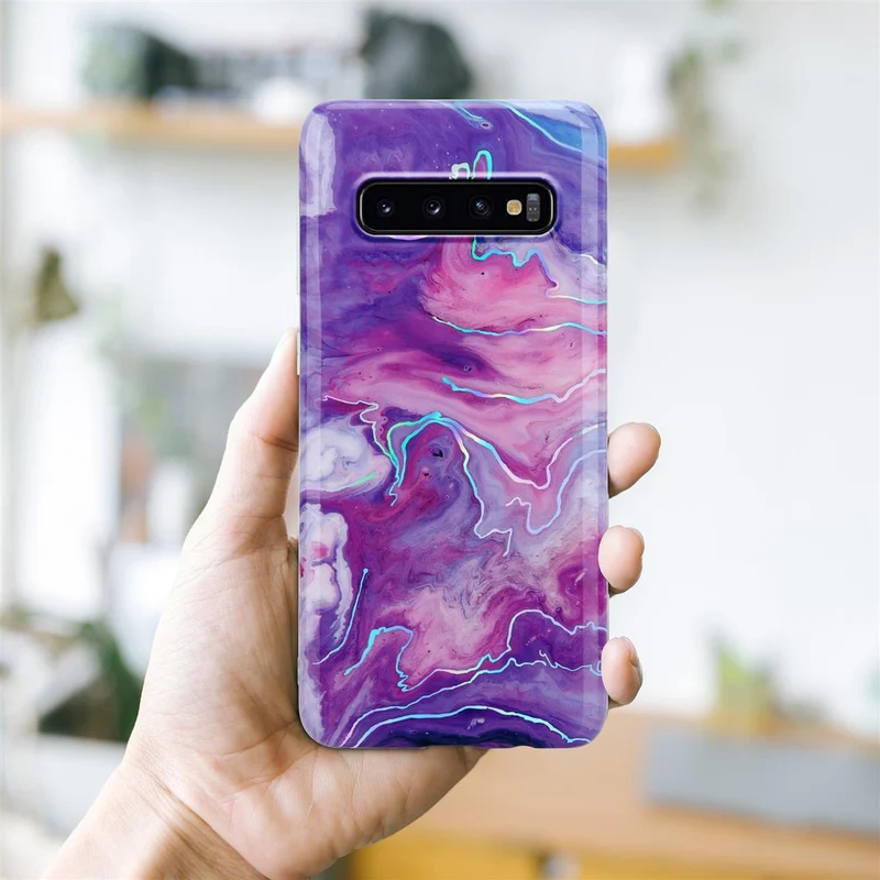 Cadorabo Hülle kompatibel mit Samsung Galaxy S10 4G Schutzhülle aus TPU Silikon mit Muster Mosaik