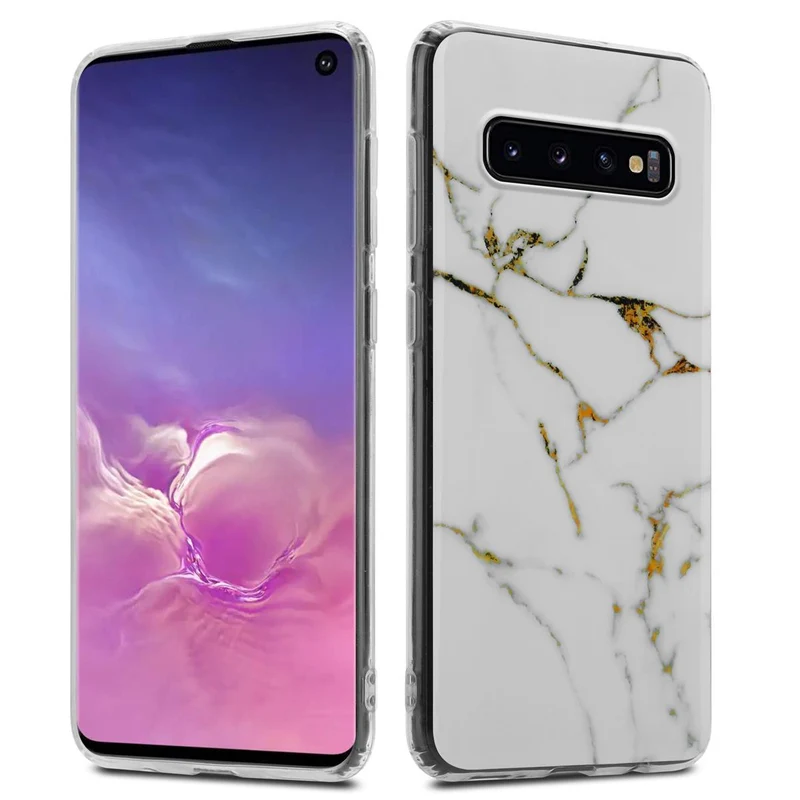 Cadorabo Hülle kompatibel mit Samsung Galaxy S10 4G Schutzhülle aus TPU Silikon mit Muster Mosaik
