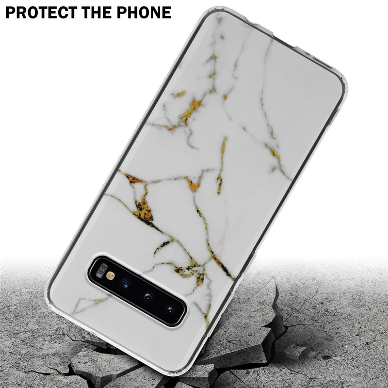 Cadorabo Hülle kompatibel mit Samsung Galaxy S10 4G Schutzhülle aus TPU Silikon mit Muster Mosaik