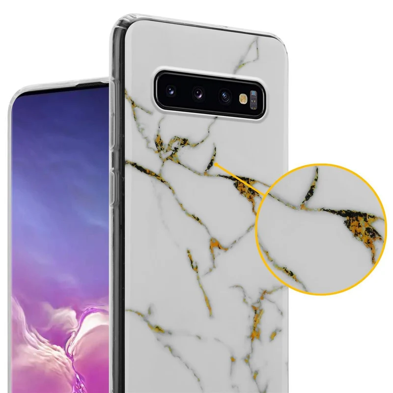 Cadorabo Hülle kompatibel mit Samsung Galaxy S10 4G Schutzhülle aus TPU Silikon mit Muster Mosaik