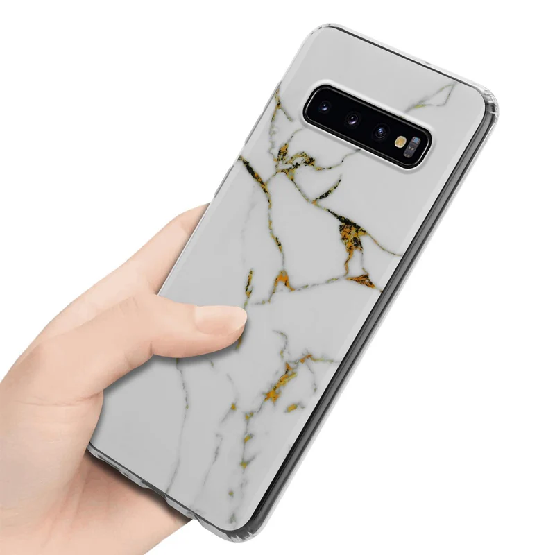 Cadorabo Hülle kompatibel mit Samsung Galaxy S10 4G Schutzhülle aus TPU Silikon mit Muster Mosaik