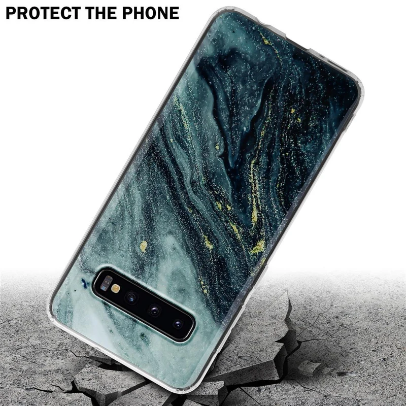 Cadorabo Hülle kompatibel mit Samsung Galaxy S10 4G Schutzhülle aus TPU Silikon mit Muster Mosaik