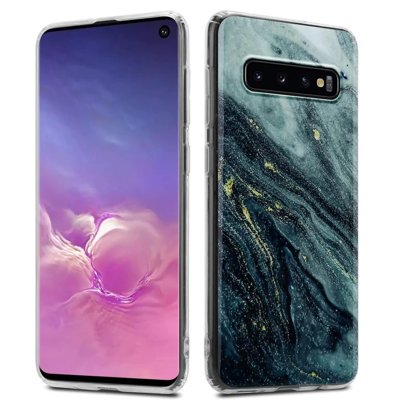 Cadorabo Hülle kompatibel mit Samsung Galaxy S10 4G Schutzhülle aus TPU Silikon mit Muster Mosaik
