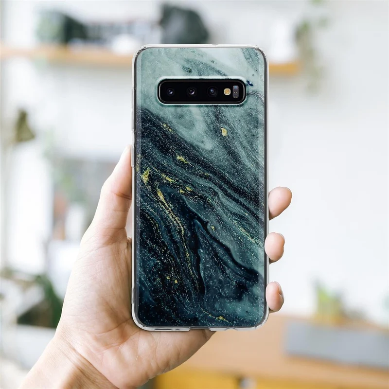 Cadorabo Hülle kompatibel mit Samsung Galaxy S10 4G Schutzhülle aus TPU Silikon mit Muster Mosaik