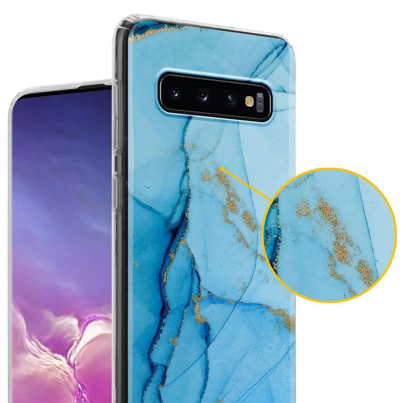 Cadorabo Hülle kompatibel mit Samsung Galaxy S10 4G Schutzhülle aus TPU Silikon mit Muster Mosaik