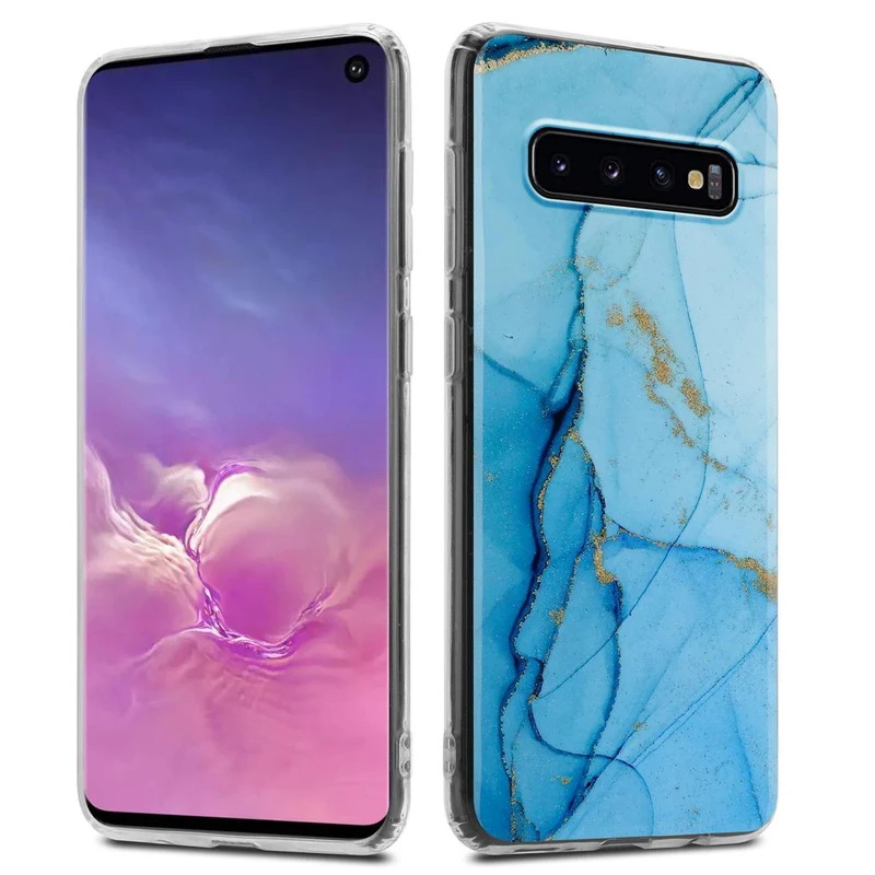 Cadorabo Hülle kompatibel mit Samsung Galaxy S10 4G Schutzhülle aus TPU Silikon mit Muster Mosaik