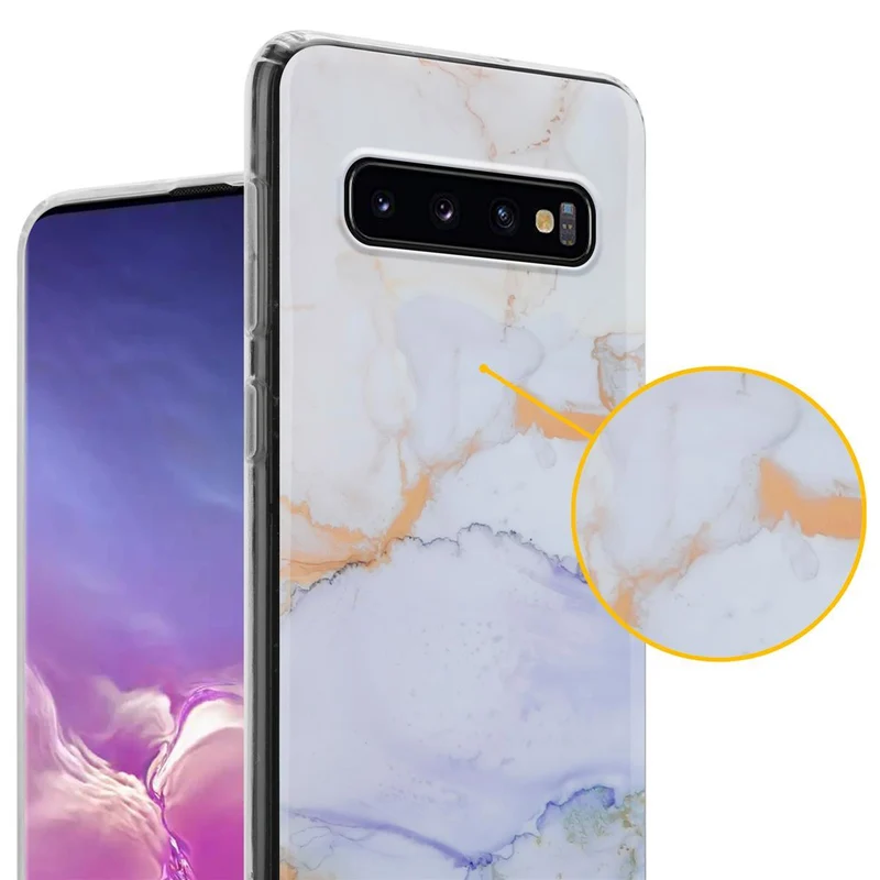 Cadorabo Hülle kompatibel mit Samsung Galaxy S10 4G Schutzhülle aus TPU Silikon mit Muster Mosaik