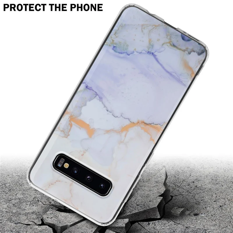 Cadorabo Hülle kompatibel mit Samsung Galaxy S10 4G Schutzhülle aus TPU Silikon mit Muster Mosaik