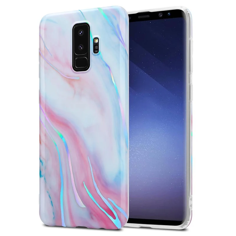 Cadorabo Hülle kompatibel mit Samsung Galaxy S9 PLUS Schutzhülle aus TPU Silikon mit Muster Mosaik