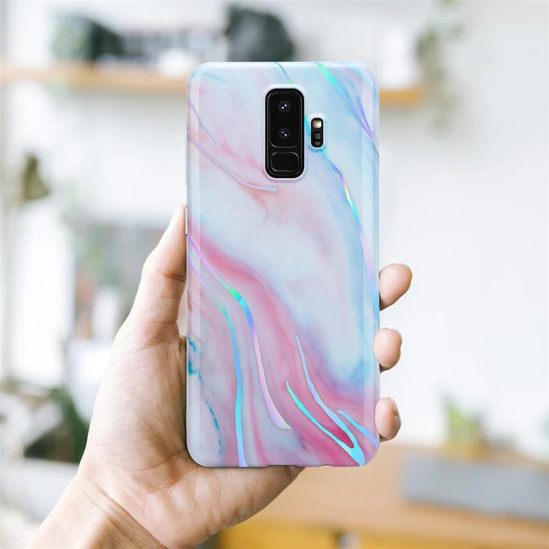 Cadorabo Hülle kompatibel mit Samsung Galaxy S9 PLUS Schutzhülle aus TPU Silikon mit Muster Mosaik