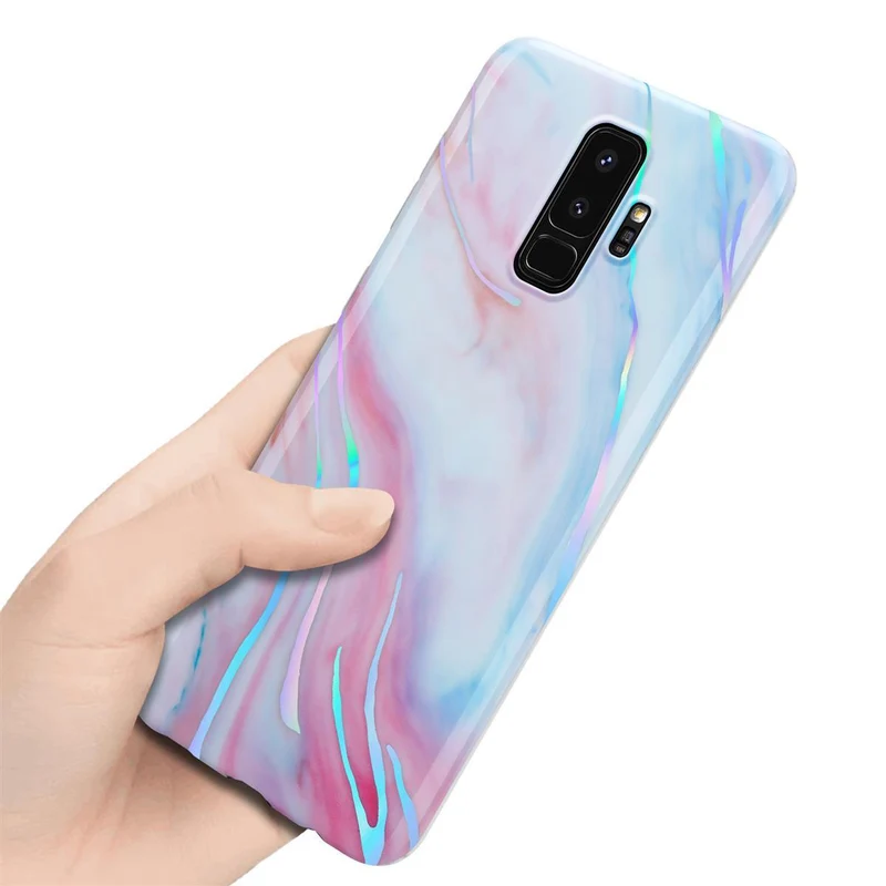 Cadorabo Hülle kompatibel mit Samsung Galaxy S9 PLUS Schutzhülle aus TPU Silikon mit Muster Mosaik