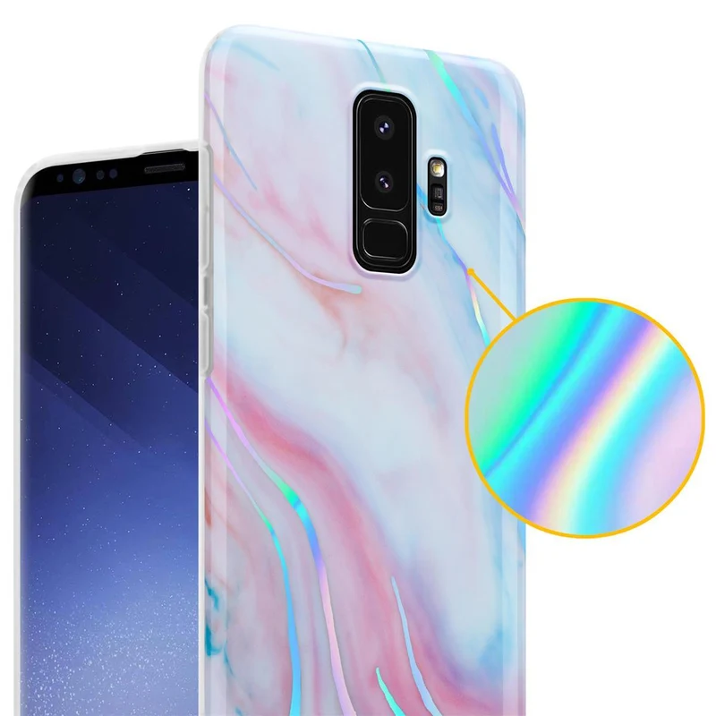 Cadorabo Hülle kompatibel mit Samsung Galaxy S9 PLUS Schutzhülle aus TPU Silikon mit Muster Mosaik