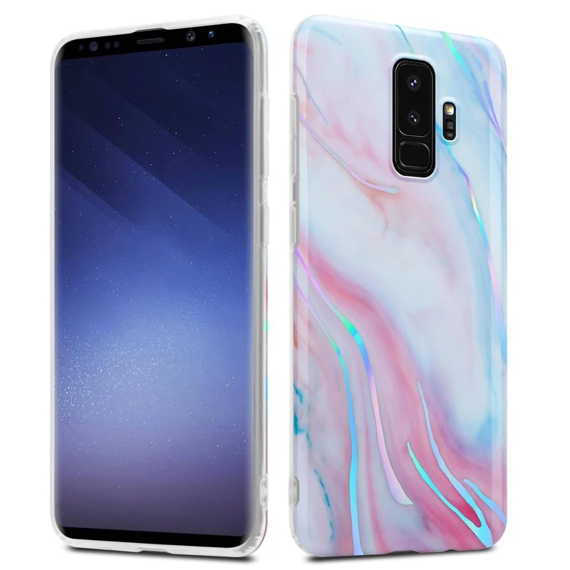 Cadorabo Hülle kompatibel mit Samsung Galaxy S9 PLUS Schutzhülle aus TPU Silikon mit Muster Mosaik