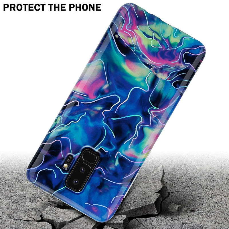 Cadorabo Hülle kompatibel mit Samsung Galaxy S9 PLUS Schutzhülle aus TPU Silikon mit Muster Mosaik