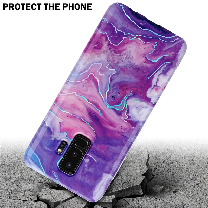 Cadorabo Hülle kompatibel mit Samsung Galaxy S9 PLUS Schutzhülle aus TPU Silikon mit Muster Mosaik