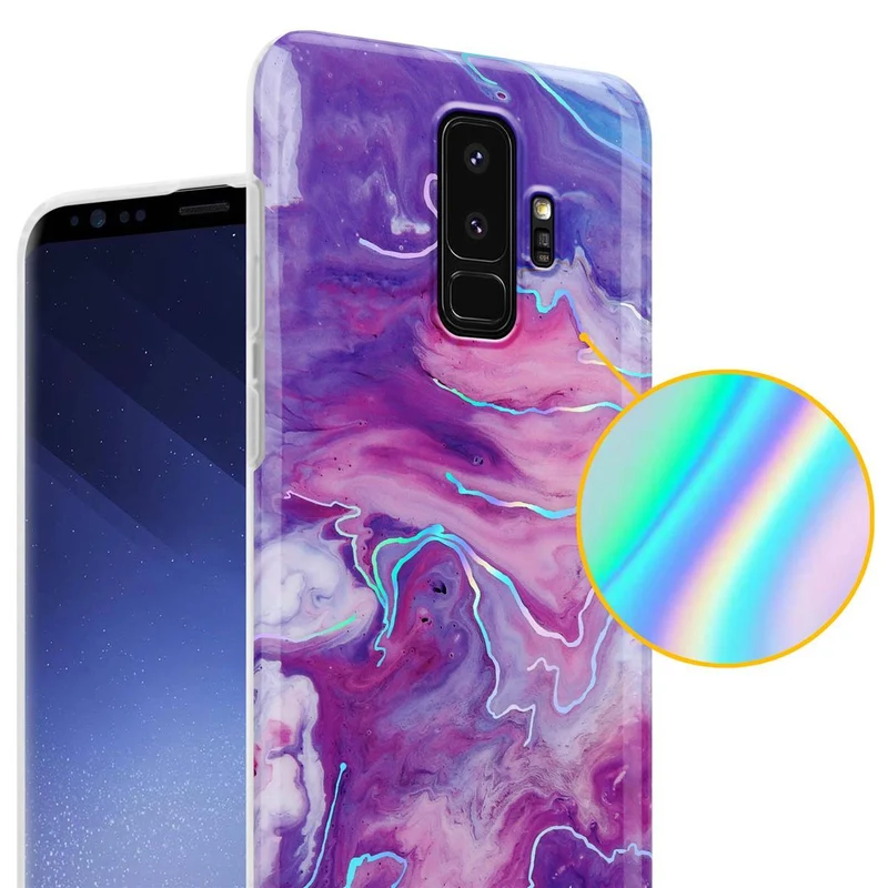Cadorabo Hülle kompatibel mit Samsung Galaxy S9 PLUS Schutzhülle aus TPU Silikon mit Muster Mosaik