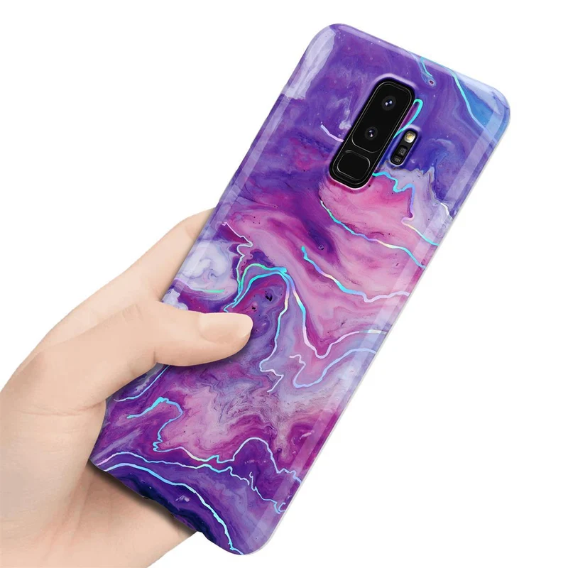 Cadorabo Hülle kompatibel mit Samsung Galaxy S9 PLUS Schutzhülle aus TPU Silikon mit Muster Mosaik
