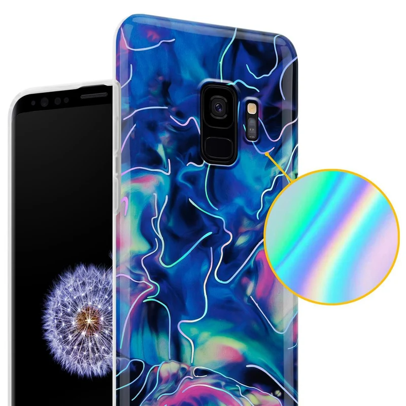 Cadorabo Hülle kompatibel mit Samsung Galaxy S9 Schutzhülle aus TPU Silikon mit Muster Mosaik
