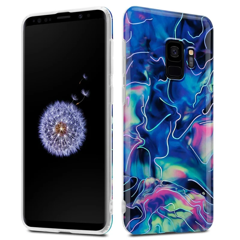 Cadorabo Hülle kompatibel mit Samsung Galaxy S9 Schutzhülle aus TPU Silikon mit Muster Mosaik