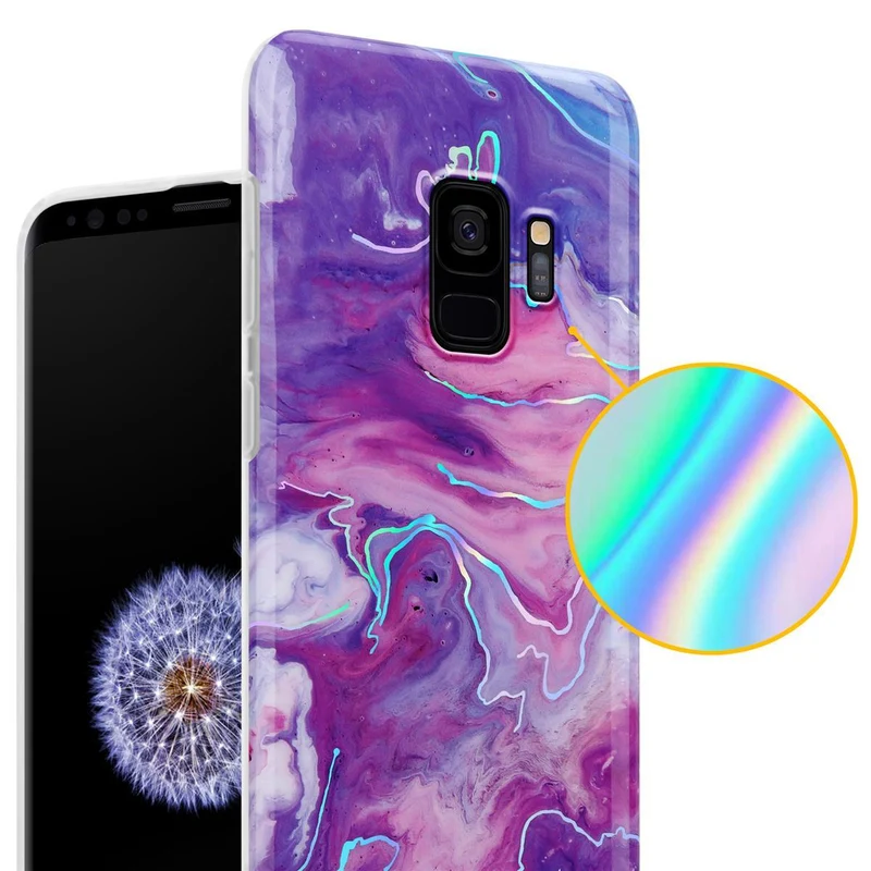 Cadorabo Hülle kompatibel mit Samsung Galaxy S9 Schutzhülle aus TPU Silikon mit Muster Mosaik