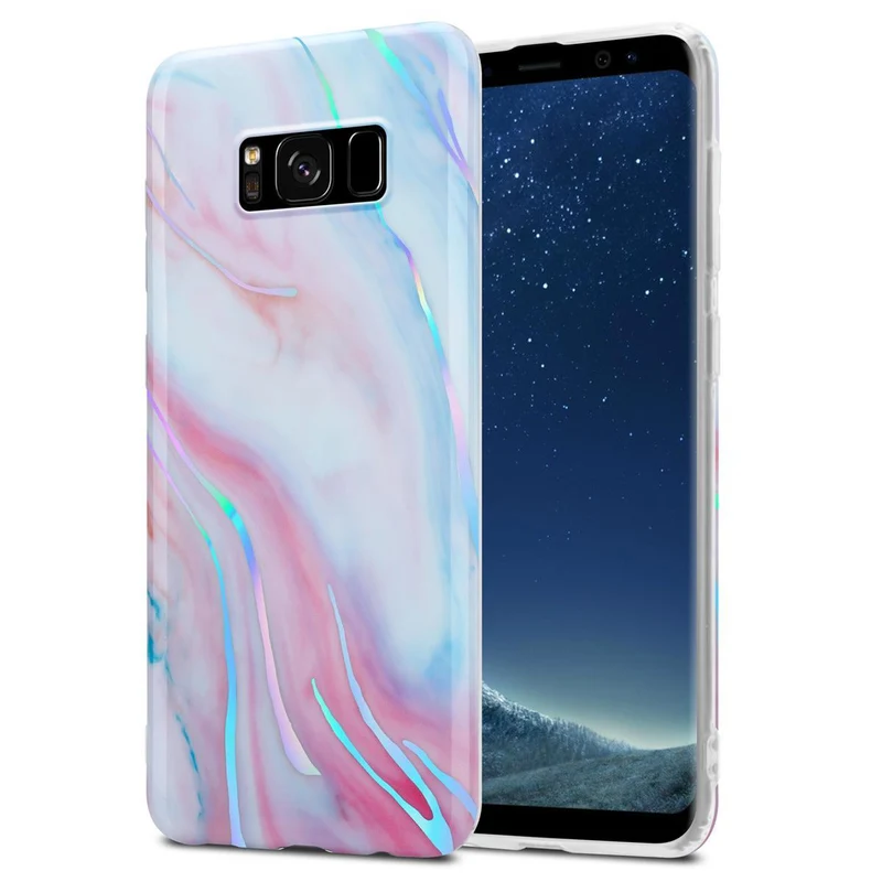 Cadorabo Hülle kompatibel mit Samsung Galaxy S8 PLUS Schutzhülle aus TPU Silikon mit Muster Mosaik