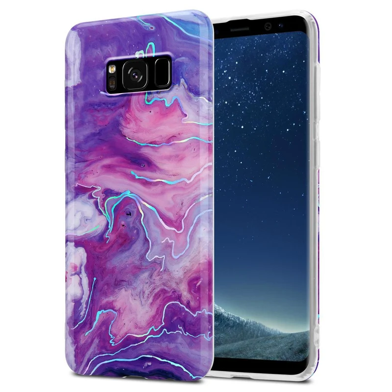 Cadorabo Hülle kompatibel mit Samsung Galaxy S8 PLUS Schutzhülle aus TPU Silikon mit Muster Mosaik