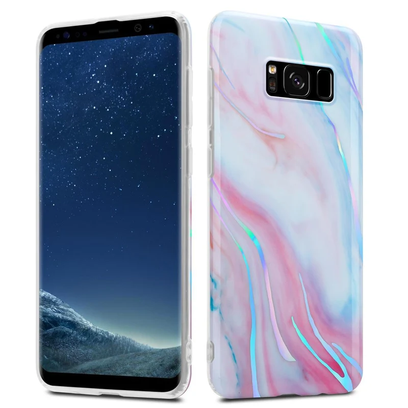 Cadorabo Hülle kompatibel mit Samsung Galaxy S8 PLUS Schutzhülle aus TPU Silikon mit Muster Mosaik