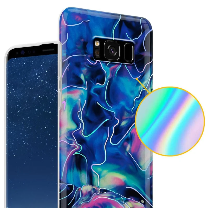 Cadorabo Hülle kompatibel mit Samsung Galaxy S8 PLUS Schutzhülle aus TPU Silikon mit Muster Mosaik
