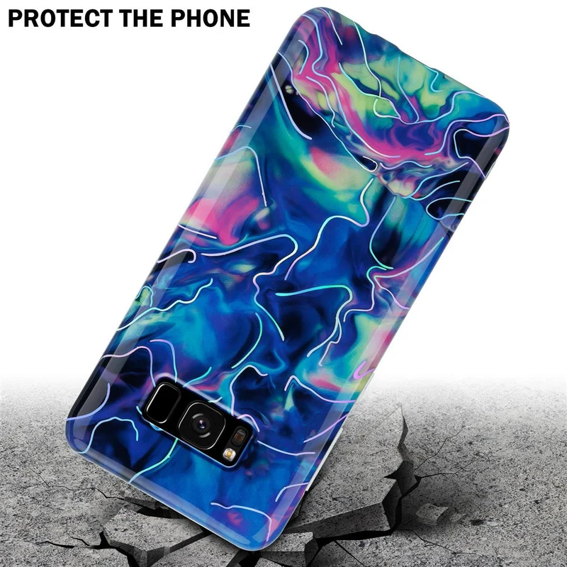 Cadorabo Hülle kompatibel mit Samsung Galaxy S8 PLUS Schutzhülle aus TPU Silikon mit Muster Mosaik