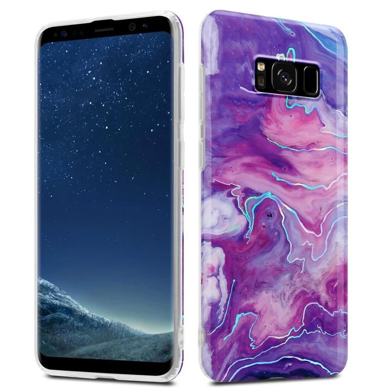 Cadorabo Hülle kompatibel mit Samsung Galaxy S8 PLUS Schutzhülle aus TPU Silikon mit Muster Mosaik